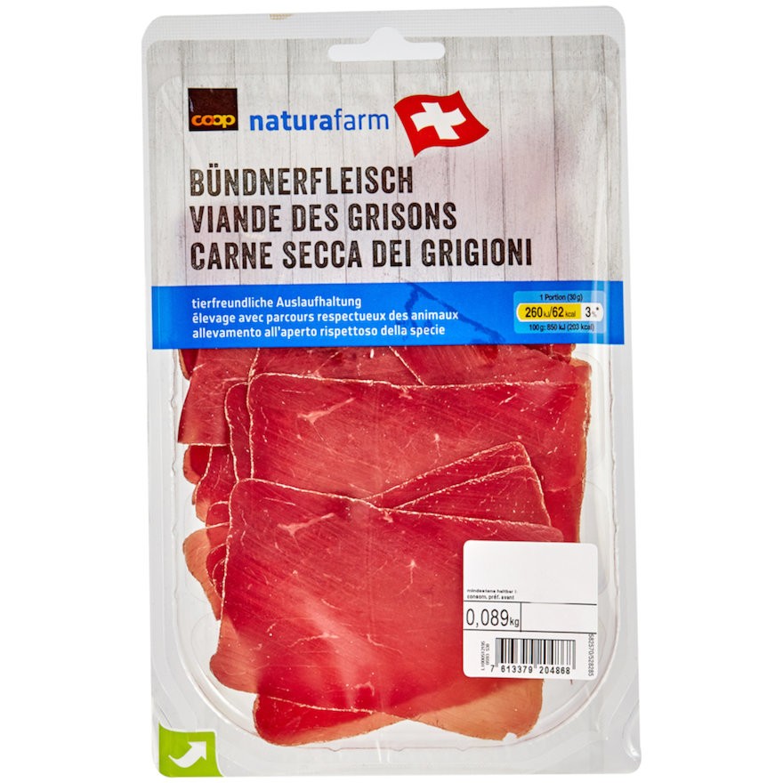 Bündnerfleisch Grison Air-Dried Beef (ca. 90 G) ***On Stock Item***