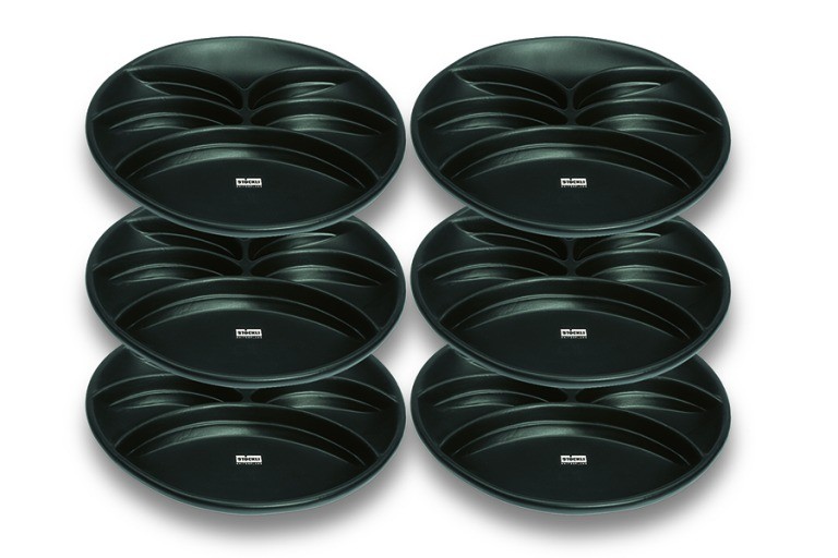 Stöckli - Fondue Plates 'Noir' (Set of 6 Plates)