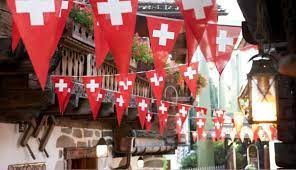 Edelweiss - 'Swiss Flag' String (3 M, 10 Flags)