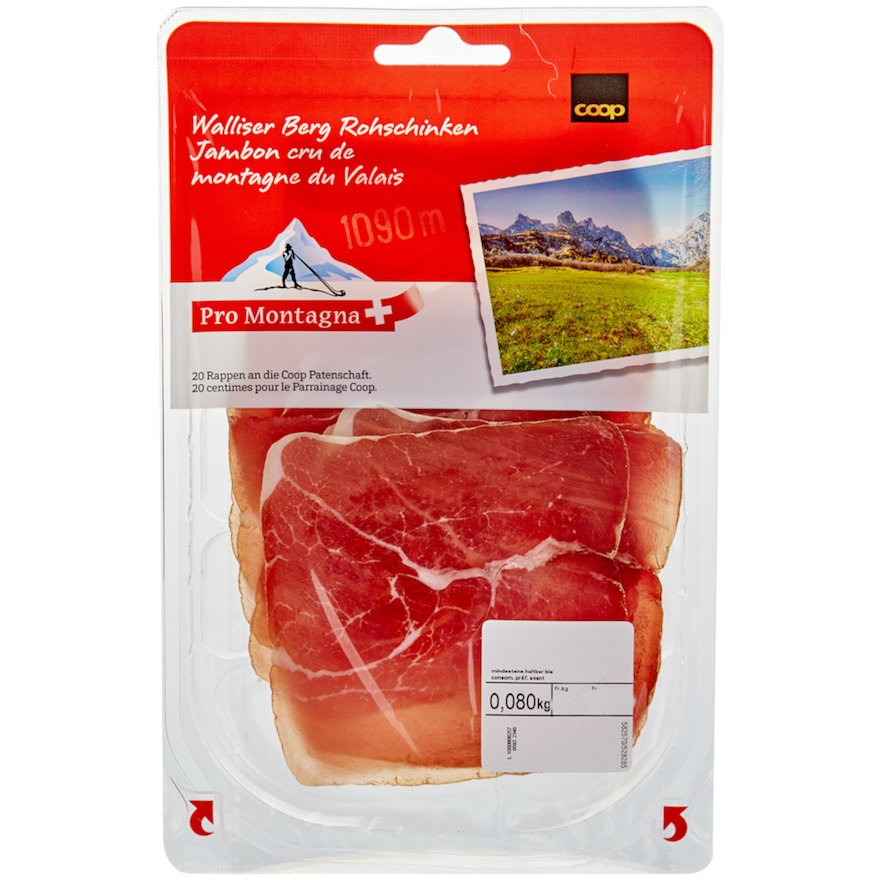 'Walliser Berg Rohschinken' - Dry-Cured Ham (ca. 80 G) ***On Stock Item***