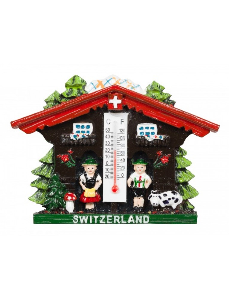 Edelweiss - 'Cuckoo Clock' with Thermometer Magnet