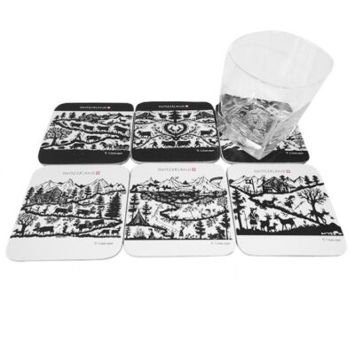 Swiss Coasters 'Heidi' (Set of 6)