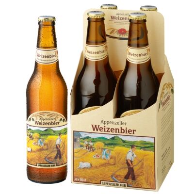 Appenzeller Bier - Organic 'Weizen' Beer (4 x 0.5 L)